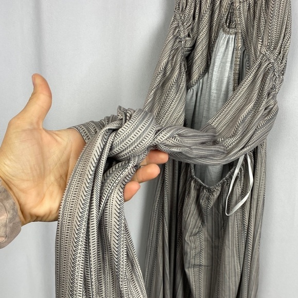 COMMENSE NWT Backless U-Neck Halter Strap Long Dress - Light Grey - Size Small - Picture 7 of 11